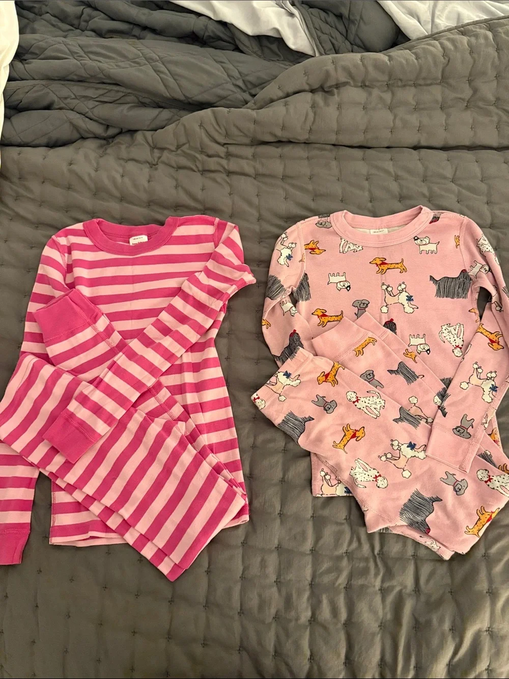 Hanna Andersson Pink Stripe & Dog Print Pajama Sets - Soft Cotton Sleepwear